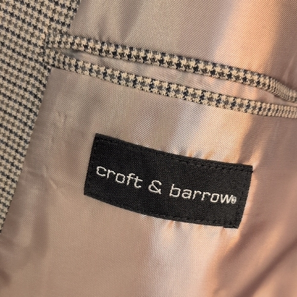 Men's Croft And Barrow Plaid Blazer - Picture 5 of 10